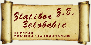 Zlatibor Belobabić vizit kartica